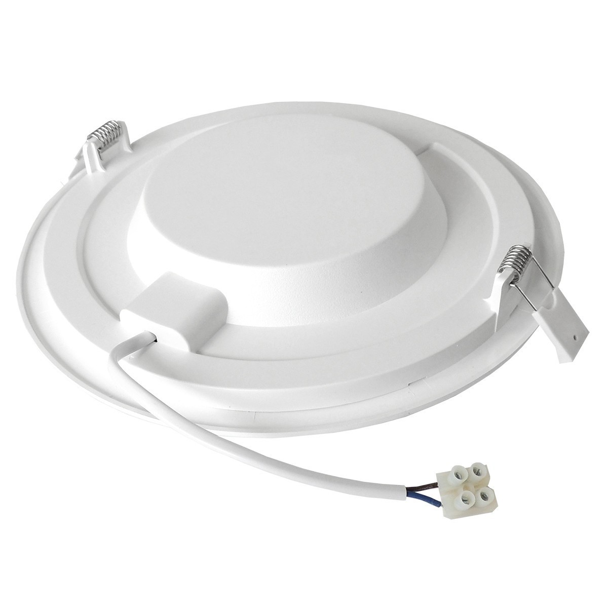 LED Downlight Slim 6 Pack - Aigi - PIR Bewegingssensor 360° - Inbouw Rond 12W - Helder/Koud Wit 6000K - Mat Wit - Ø170mm