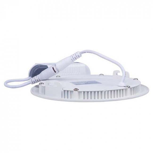 LED Downlight Slim - Inbouw Rond 18W - Dimbaar - Natuurlijk Wit 4200K - Mat Wit Aluminium - Ø225mm