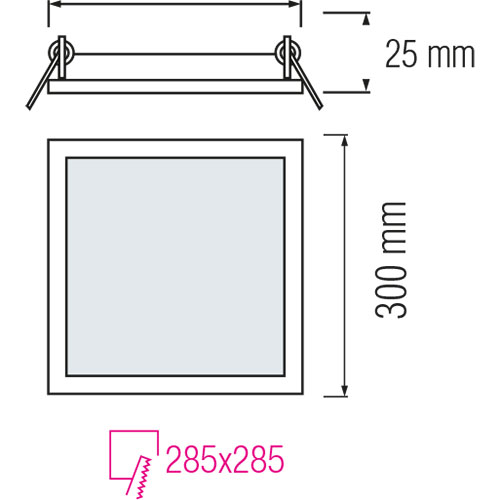 LED Paneel Slim 2 Pack - 30x30 Natuurlijk Wit 4200K - 24W Inbouw Vierkant - Mat Wit - Flikkervrij