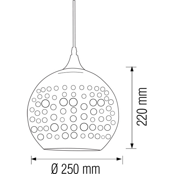 LED Hanglamp 3D - Radus - Rond - Chroom Glas - E27