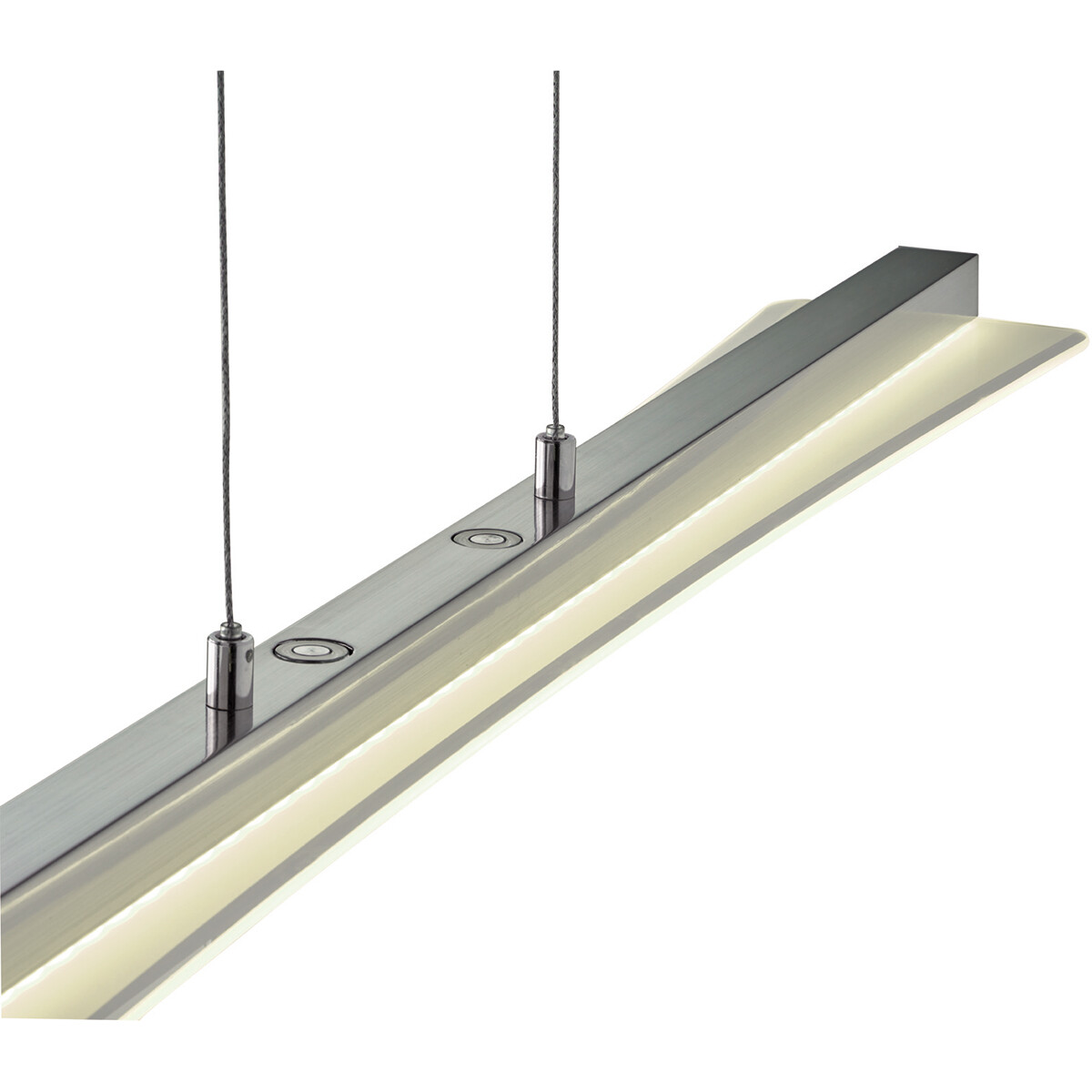 LED Hanglamp - Hangverlichting - Trion Posan - 18W - Aanpasbare Kleur - Dimbaar - Rechthoek - Mat Nikkel - Aluminium