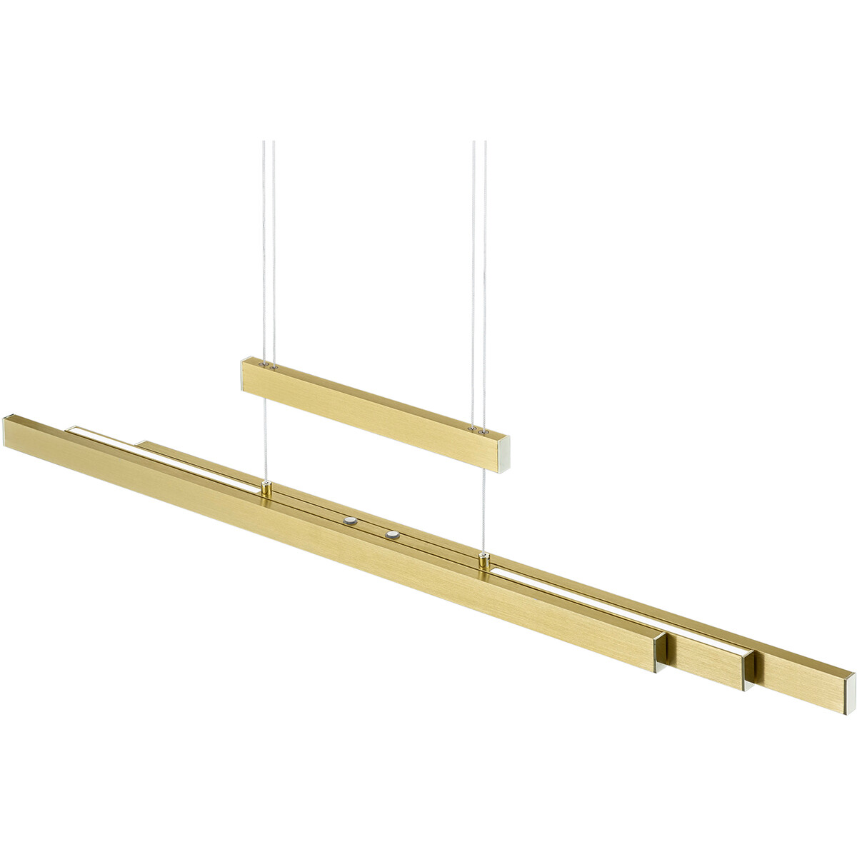 LED Hanglamp - Trion Trojan Up and Down - 54W - Aanpasbare Kleur - Rechthoek - Mat Goud - Aluminium