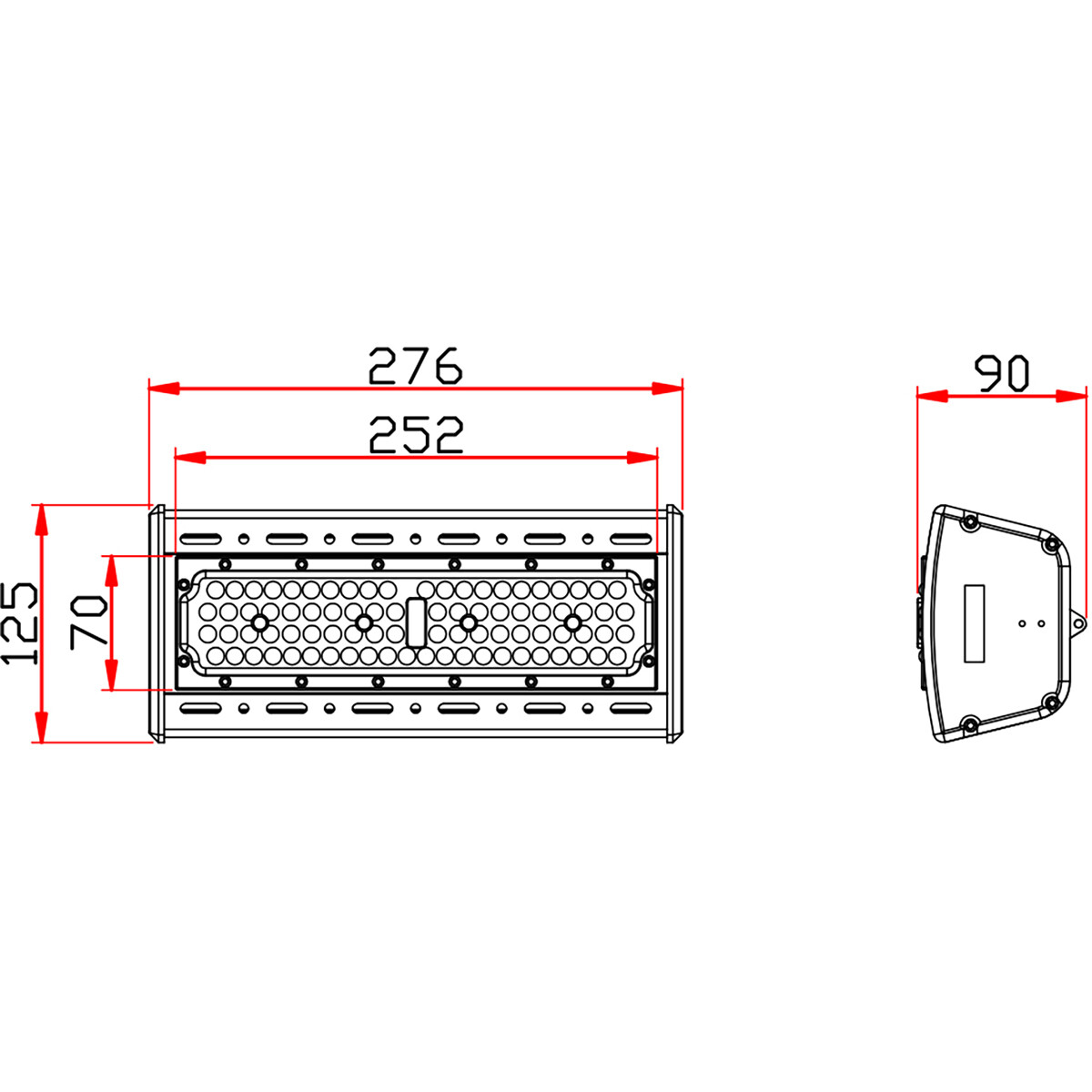 LED High Bay Lineair - Rinzu Lin - 50W - 150LM/W - 840 4000K - Dimbaar 0-10V - IP65 - Sosen Driver - Sanan LEDs