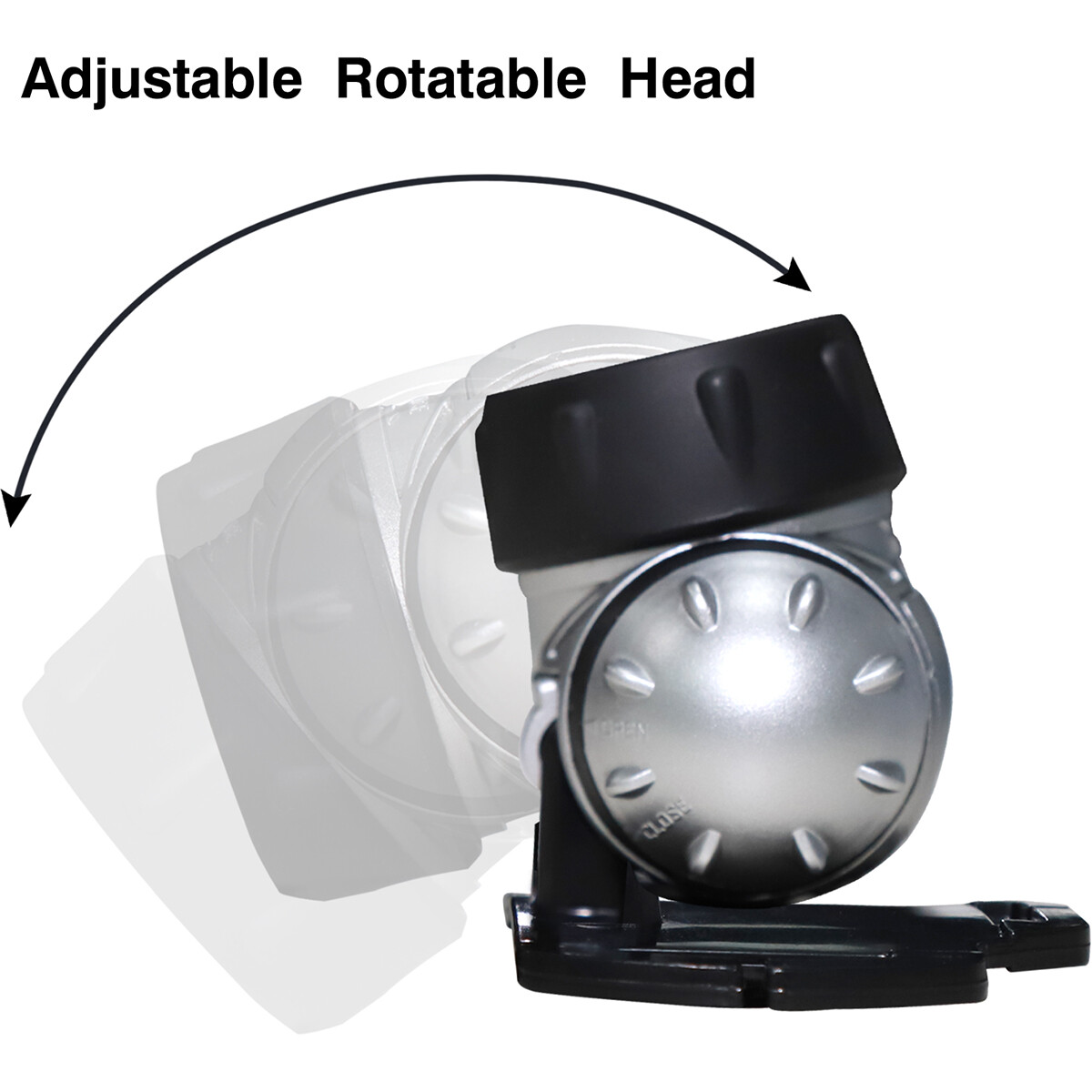 LED Hoofdlamp - Aigi Heady - Waterdicht - 20 Meter - Kantelbaar - 7 LED's - 0.54W - Zilver | Vervangt 6W