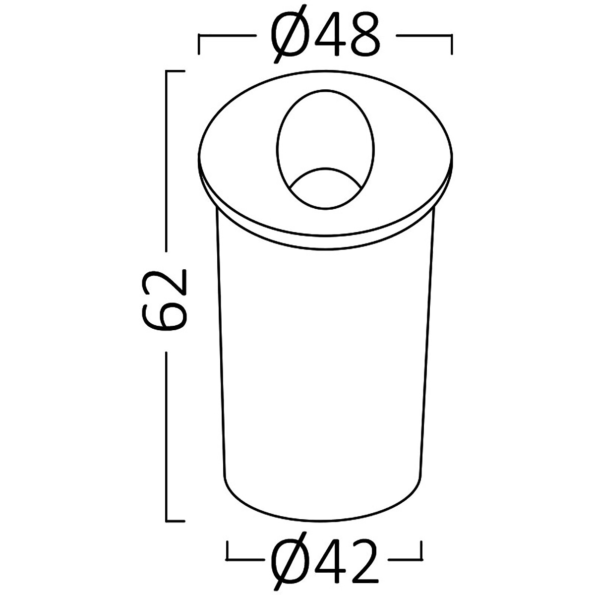 LED Inbouw Wandspot - Brinton Victo - 2W 240lm - 830 Warm Wit 3000K - IP65 - Rond - Zwart