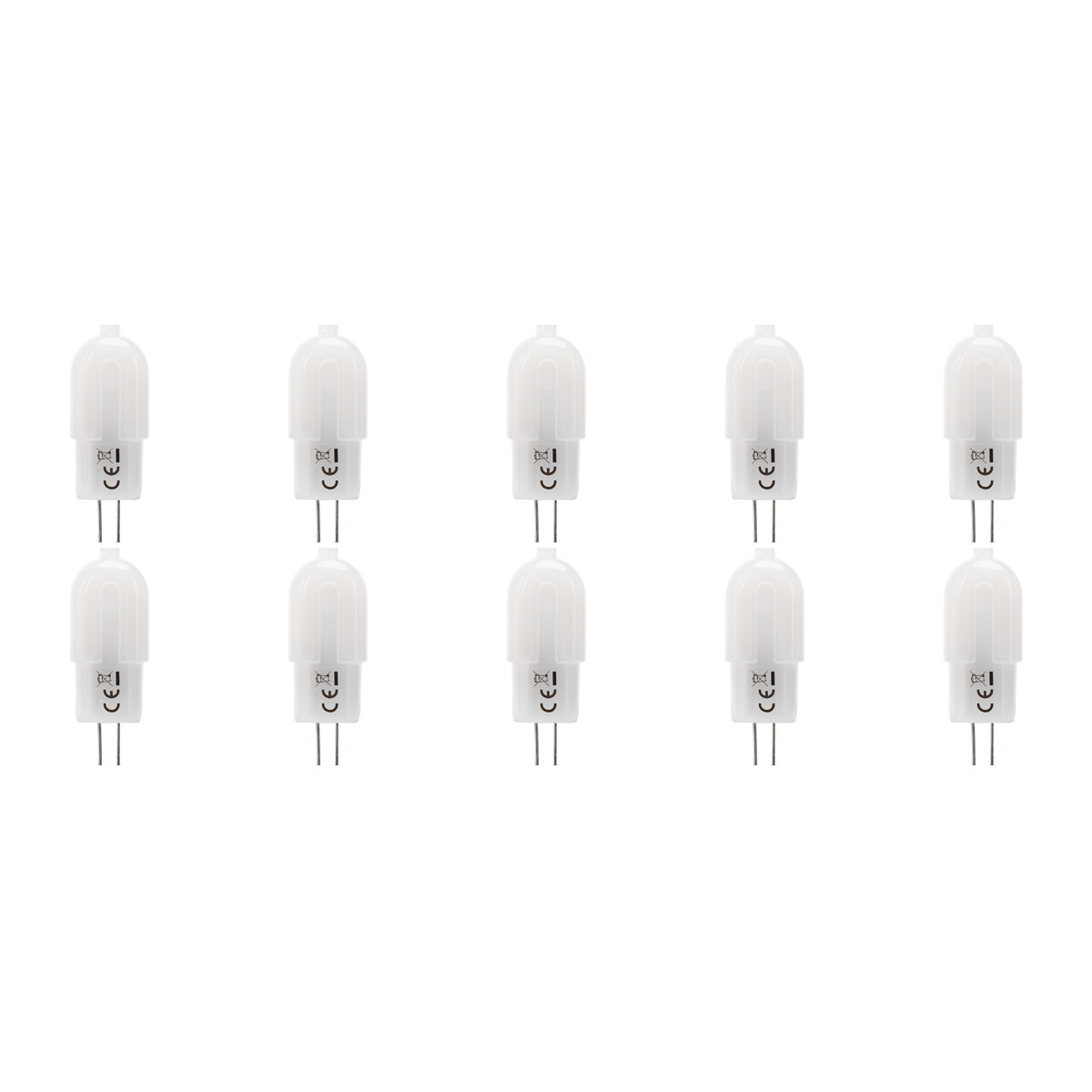 LED Lamp 10 Pack - Velvalux - G4 Fitting - Dimbaar - 2W - Helder/Koud Wit 6000K - Melkwit - 12V Steeklamp | Vervangt 20W