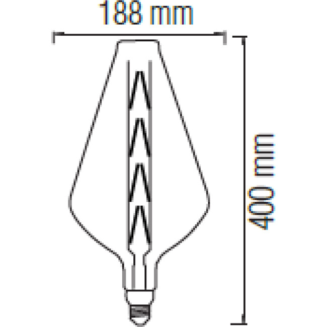 LED Lamp - Design - Panaro XL - E27 Fitting - Amber - 8W - Warm Wit 2200K