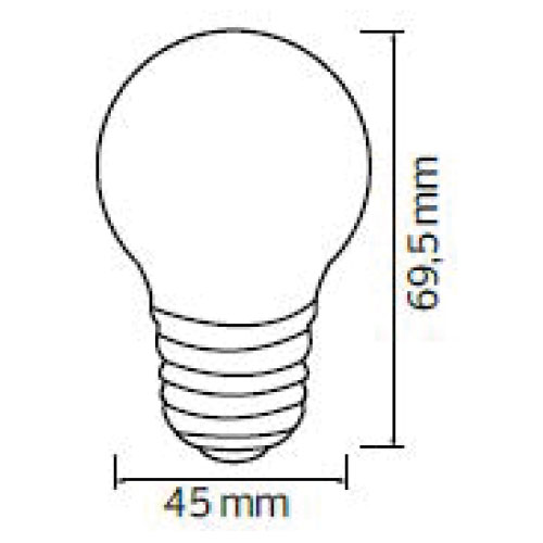 LED Lamp E27 - Kozolux Romba - Geel Gekleurd - 1W