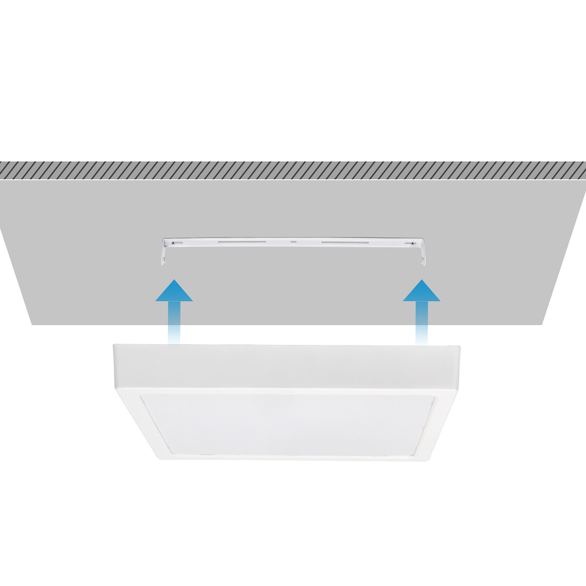 LED Paneel - Downlight - Aigi - Natuurlijk Wit 4000K - 24W - 30x30 - Opbouw - Vierkant - Wit - Flikkervrij