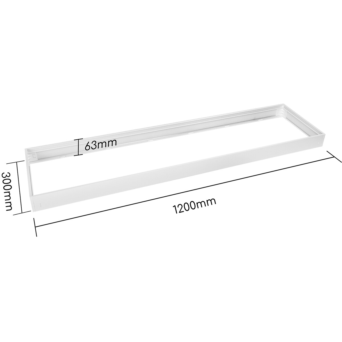 LED Paneel Opbouw Frame - Velvalux - 30x120 - Aluminium - Rechthoek - Wit