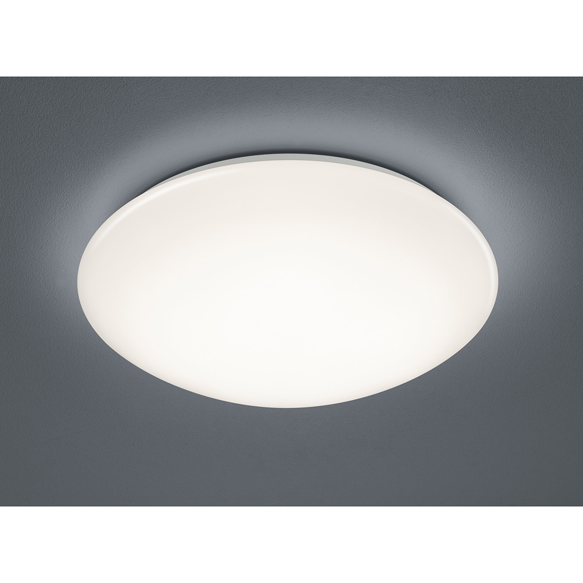 LED Plafondlamp met Bewegingssensor - Trion Poly - Opbouw Rond 18W - Spatwaterdicht IP44 - Warm Wit 3000K - 360° - Mat Wit