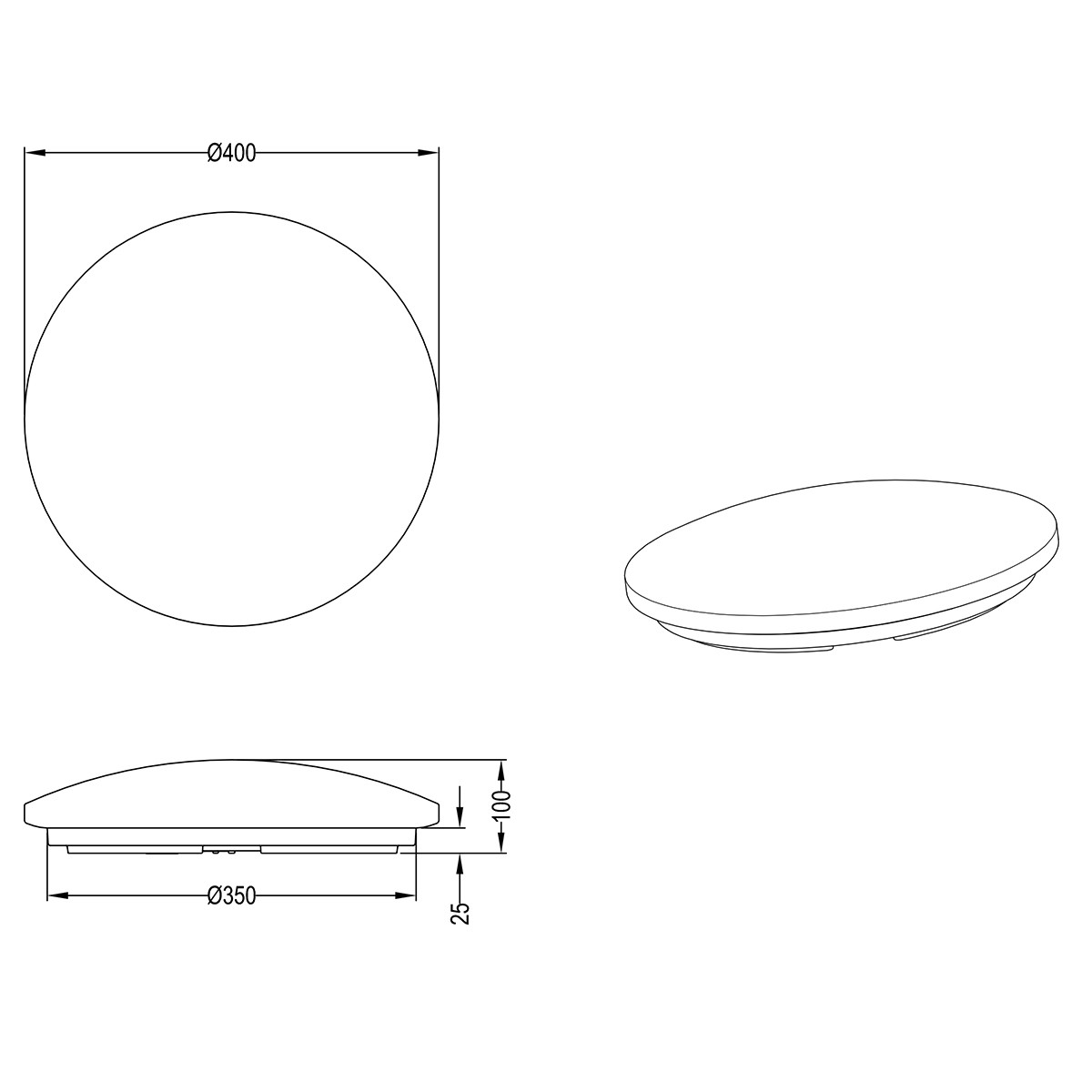 LED Plafondlamp met Bewegingssensor - Trion Poly - Opbouw Rond 18W - Spatwaterdicht IP44 - Warm Wit 3000K - 360° - Mat Wit