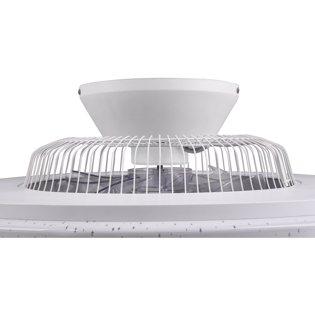 LED Plafondlamp met Ventilator - Plafondventilator - Trion Vison - 40W - Aanpasbare Kleur - Afstandsbediening - Dimbaar - Rond - Mat Chroom - Kunststof