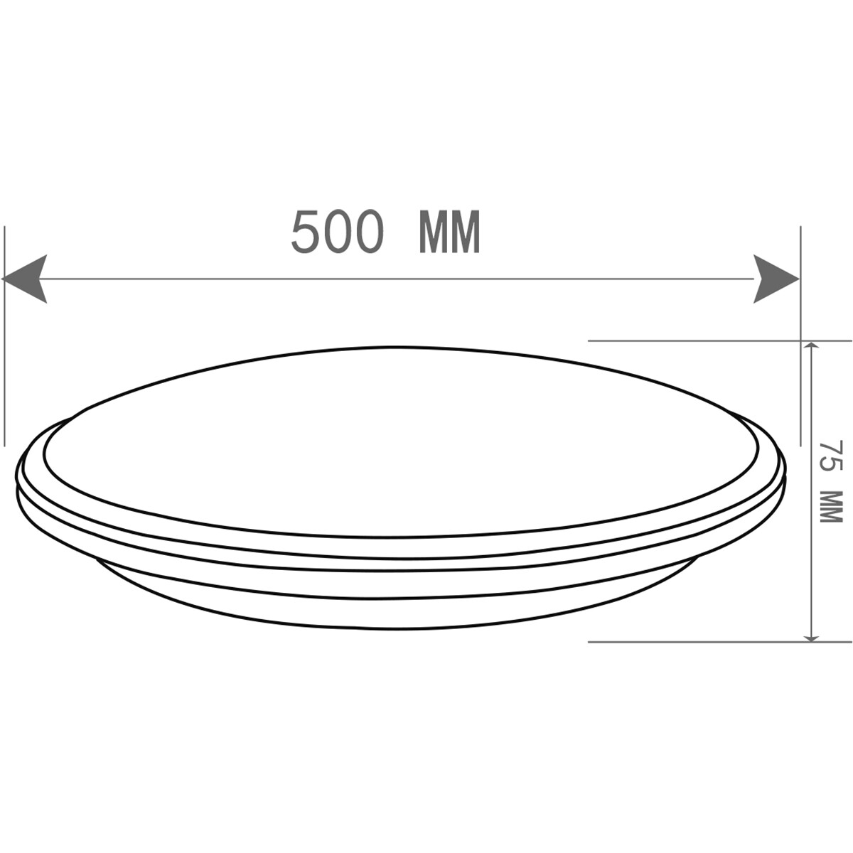 LED Plafondlamp - Plafondverlichting - Trion Lombis - 34W - Natuurlijk Wit 4000K - Dimbaar - Rond - Mat Wit - Kunststof