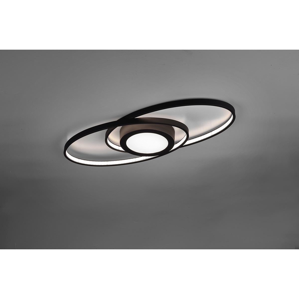 LED Plafondlamp - Trion Galon - 27W - Warm Wit 3000K - Dimbaar - Rond - Mat Antraciet - Aluminium