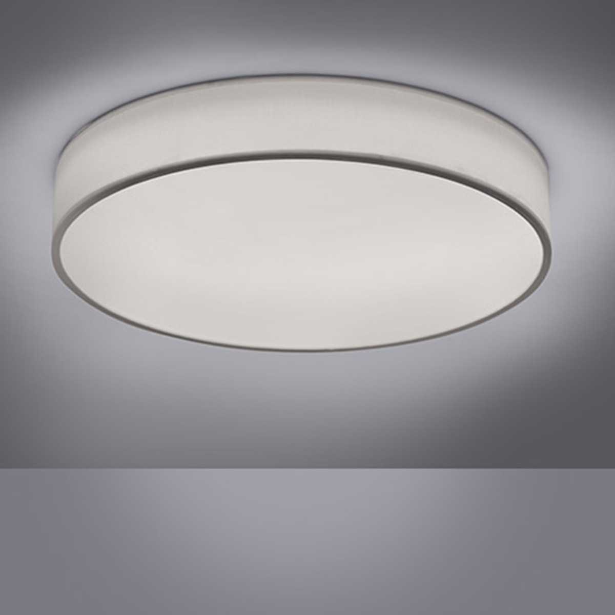 LED Plafondlamp WiZ - Smart LED - Trion Ditro - 45W - Aanpasbare Kleur - Dimbaar - Afstandsbediening - Rond - Mat Wit - Aluminium