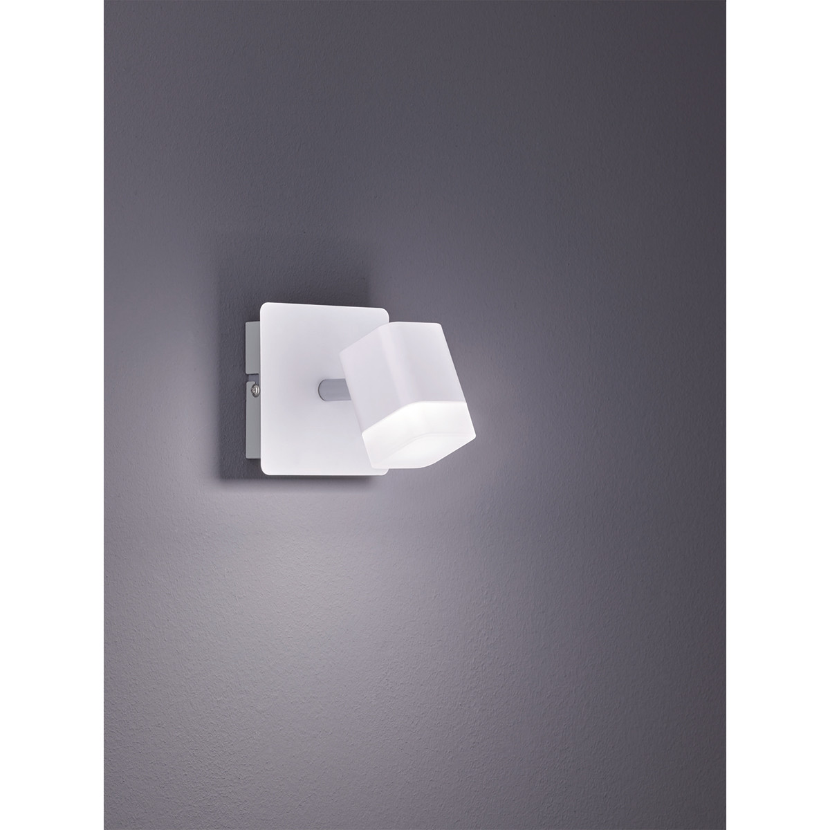 LED Wandspot - Wandverlichting - Trion Ribon - 4W - Warm Wit 3000K - 1-lichts - Rond - Mat Wit - Aluminium