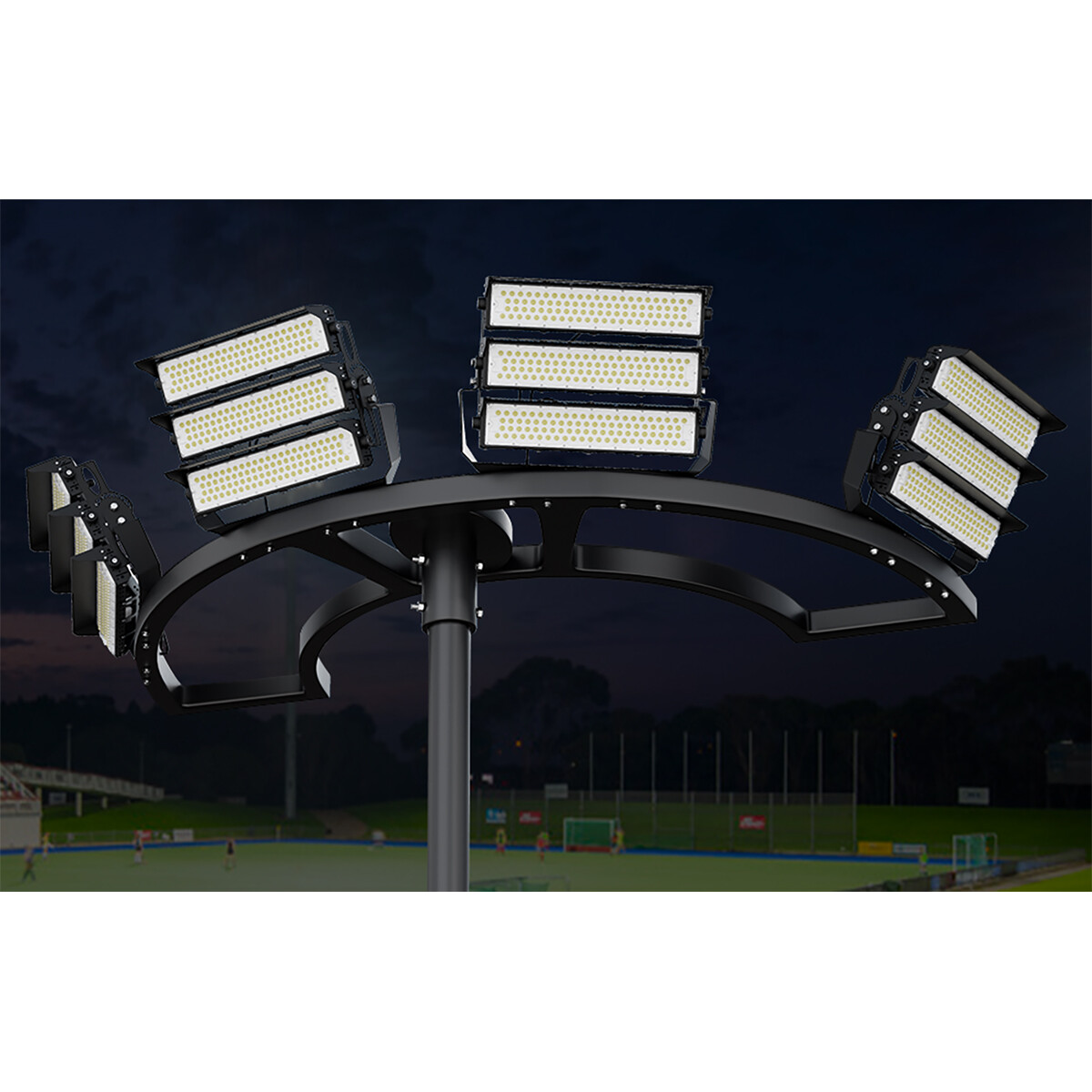 LED Sportveldverlichting - Stadionverlichting - Terreinverlichting - Rinzu Straly - 500 Watt - 85000 Lumen - Helder/Koud Wit 5000K - Waterdicht IP67 - Philips Driver