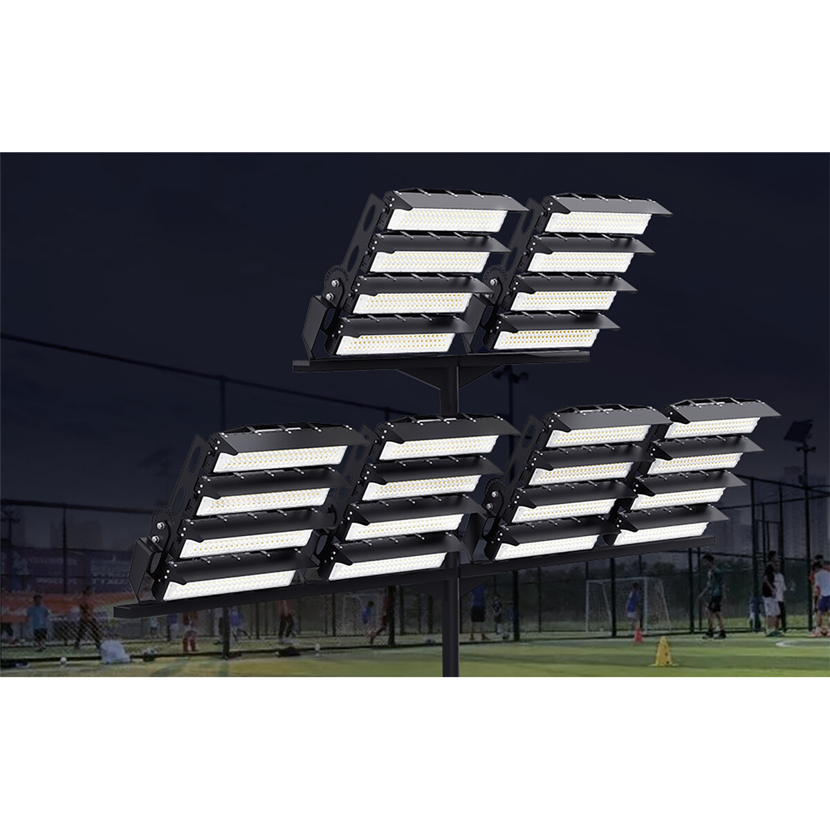 LED Sportveldverlichting - Stadionverlichting - Terreinverlichting - Rinzu Straly - 500 Watt - 85000 Lumen - Helder/Koud Wit 5000K - Waterdicht IP67 - Philips Driver