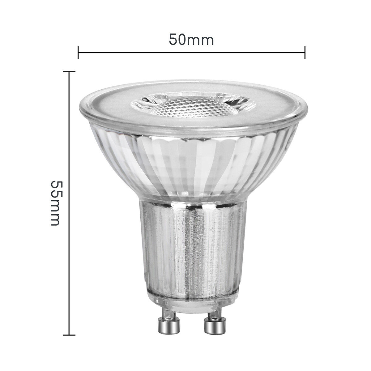 LED Spot - GU10 PAR16 - 10 Pack - Velvalux - 6W 435lm 38D - 860 Helder/Koud Wit 6000K | Vervangt 62W