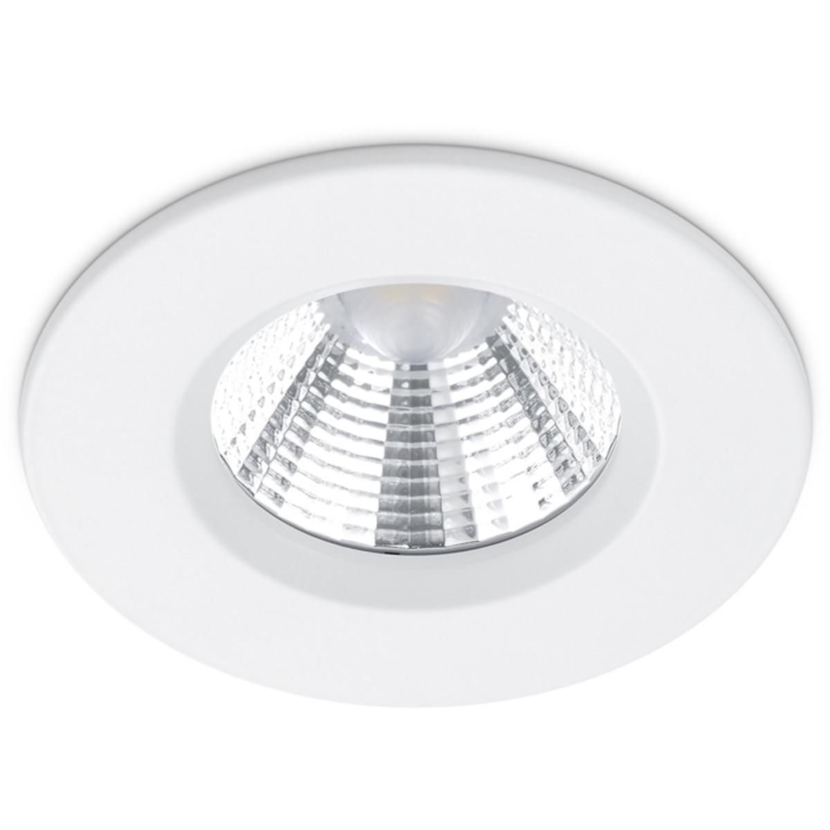 LED Spot - Inbouwspot - Trion Zagrona - 5W - Waterdicht IP65 - Dimbaar - Warm Wit 3000K - Mat Wit - Aluminium - Rond