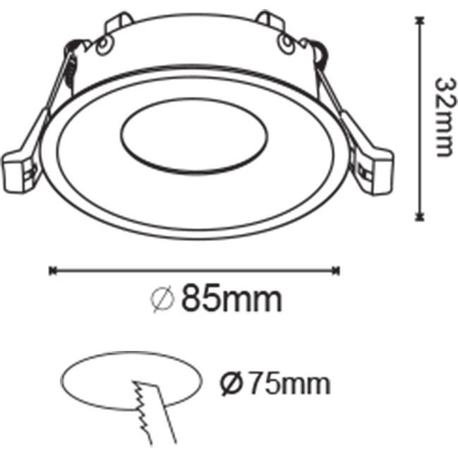 LED Spot Set - GU10 Fitting - Dimbaar - Inbouw Rond - Mat Wit - 6W - Warm Wit 3000K - Ø85mm