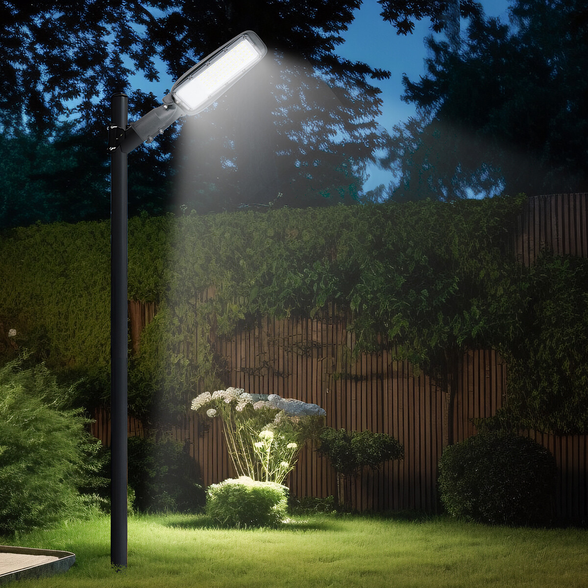 LED Straatlamp - Velvalux Lumeno - 200 Watt - Helder/Koud Wit 6500K - Waterdicht IP65 - Flikkervrij