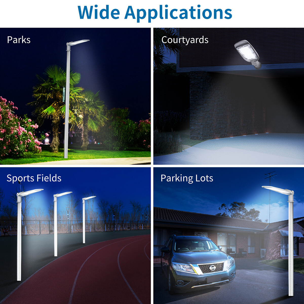 LED Straatlamp - Velvalux Lumeno - 50 Watt - Helder/Koud Wit 6500K - Waterdicht IP65 - Flikkervrij