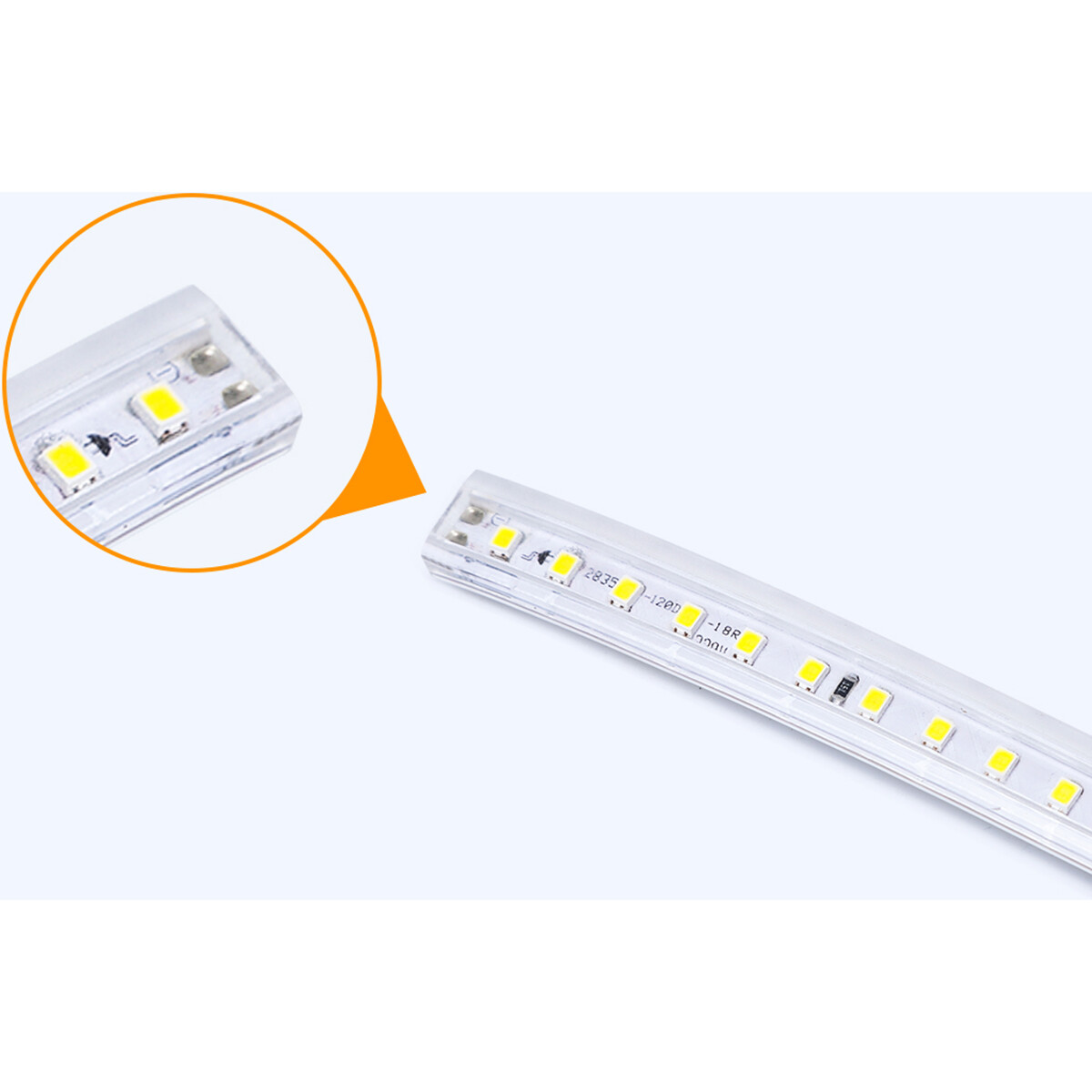 LED Strip - Aigi Stribo - 50 Meter - IP65 Waterdicht - Warm Wit 3000K - 2835 SMD 230V