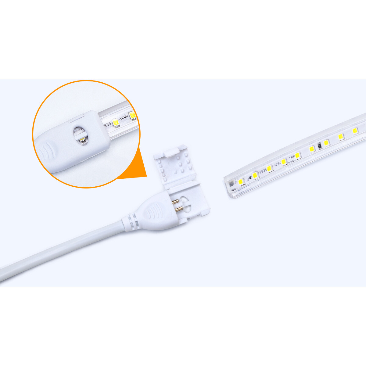 LED Strip - Aigi Stribo - 50 Meter - IP65 Waterdicht - Warm Wit 3000K - 2835 SMD 230V