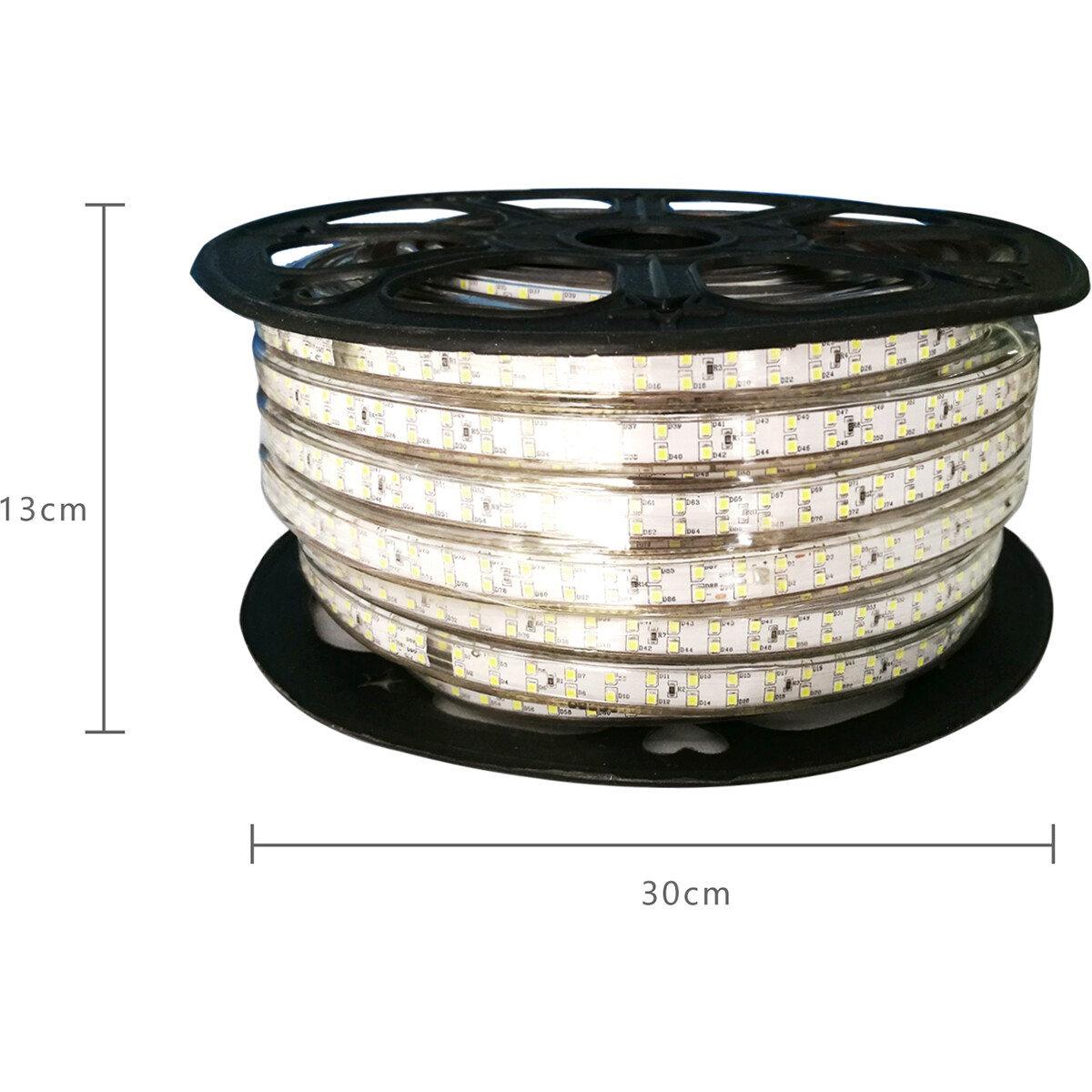 LED Strip - Aigi Strobi - 50 Meter - IP65 Waterdicht - Helder/Koud Wit 6500K - 2835 SMD 230V