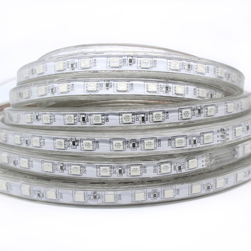 LED Strip RGB - 5 Meter - Dimbaar - IP65 Waterdicht 5050 SMD 230V