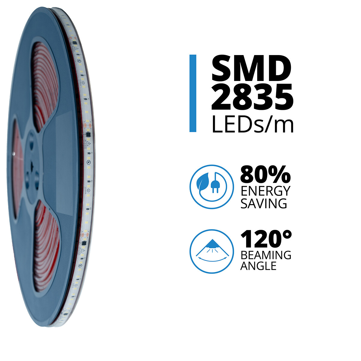 LED Strip - Velvalux - 20 Meter - Helder/Koud Wit 6000K - Dimbaar - Waterdicht IP67 - 38400 Lumen - 2400 LEDs - Directe Aansluiting op Netstroom - Werkt zonder Driver