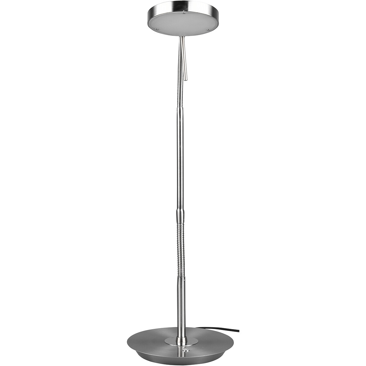 LED Tafellamp - Trion Monzino - 12W - Aanpasbare Kleur - Dimbaar - Rond - Mat Nikkel - Aluminium