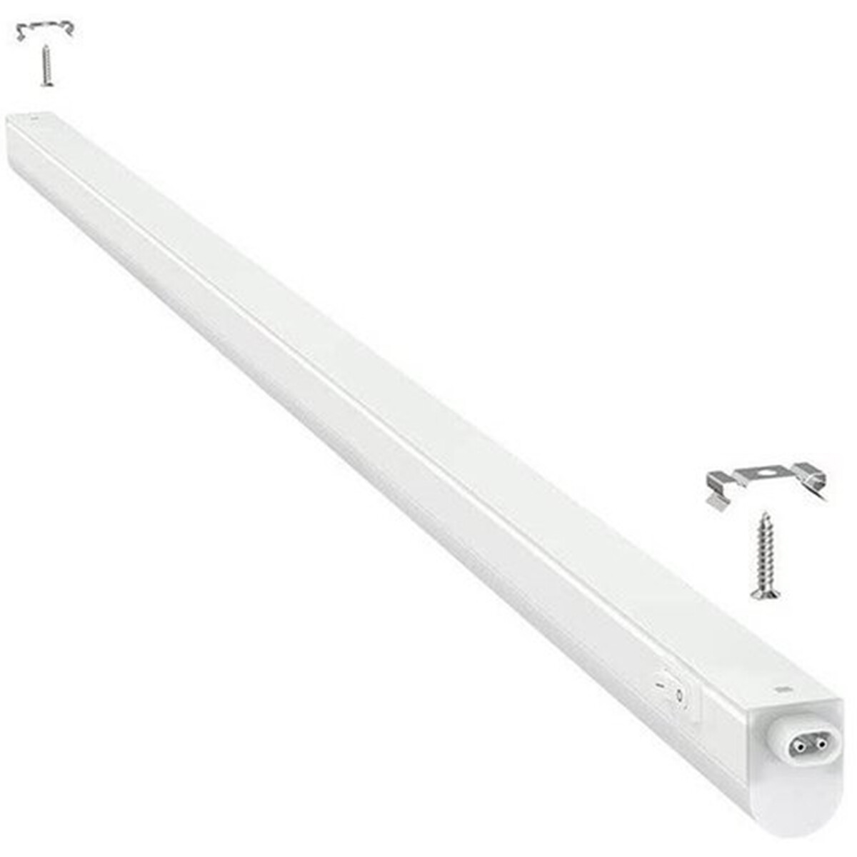 LED TL Armatuur met T5 Buis - Keukenverlichting - Aigi Timola - 30cm Enkel - 4W - Koppelbaar - Warm Wit 3000K - Mat Wit - Kunststof