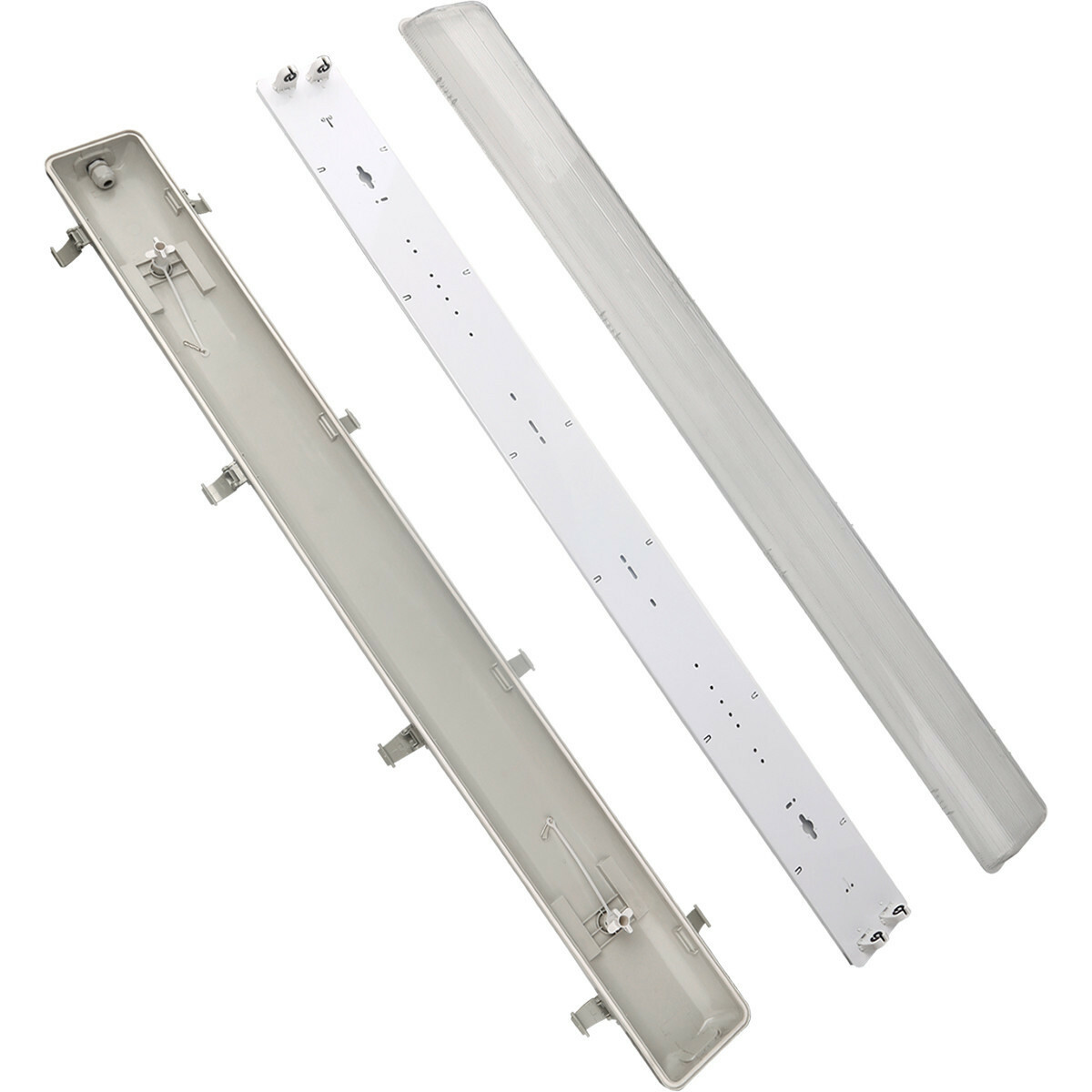 LED TL Armatuur met T8 Buis Incl. Starter - Aigi Hari - 120cm Dubbel - 32W - Natuurlijk Wit 4200K - Waterdicht IP65