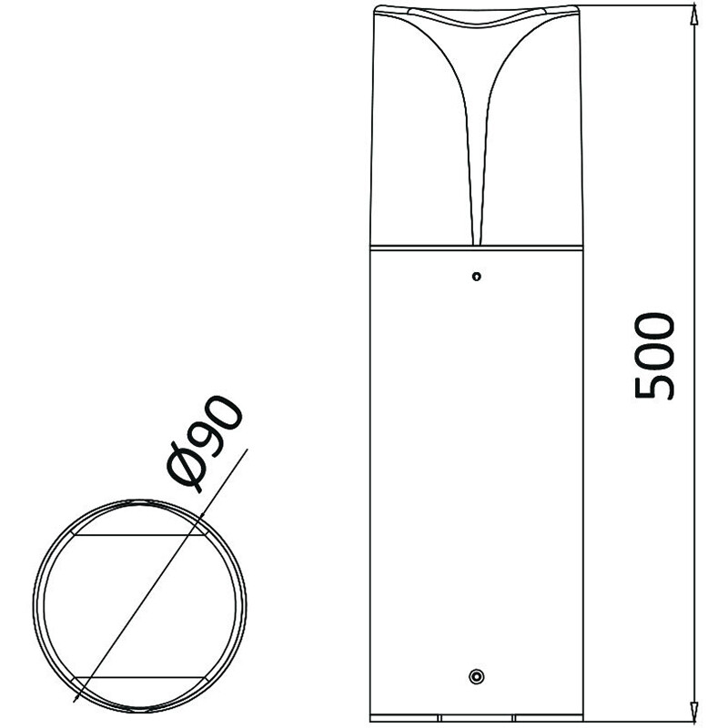 LED Tuinverlichting - Staande Buitenlamp - Brinton Milan - E27 Fitting - Mat Antraciet - Rond - Aluminium - 50cm