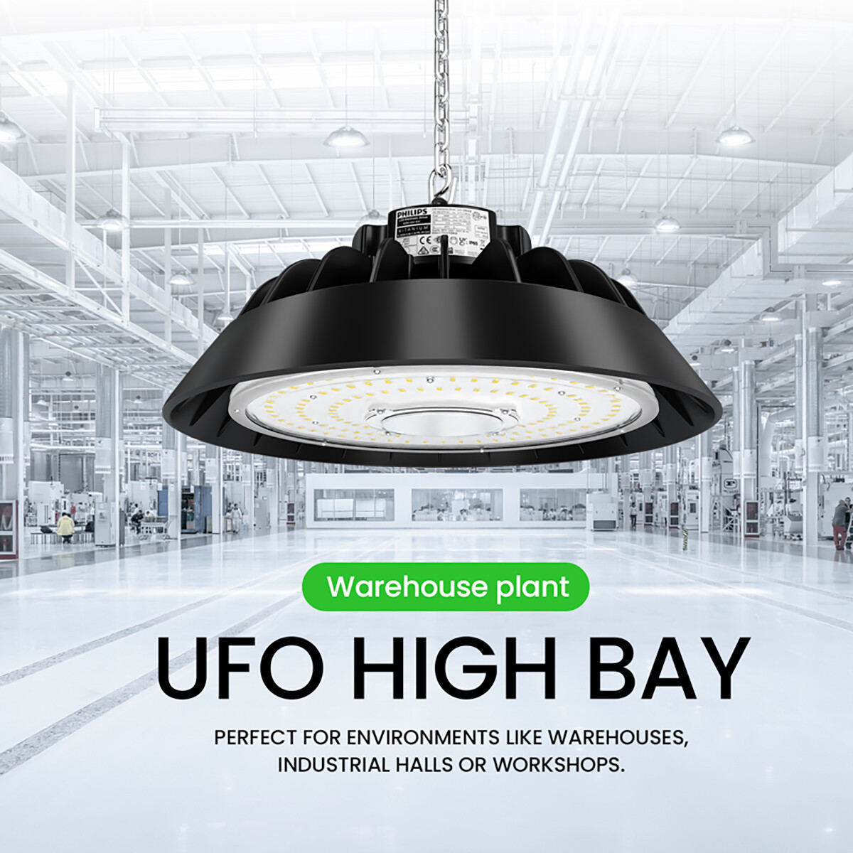 LED UFO High Bay Premium - Rinzu Prem - 200W - High Lumen 150 LM/W - Magazijnverlichting - Dimbaar - Waterdicht IP65 - Natuurlijk Wit 4000K - Aluminium - Philips Driver