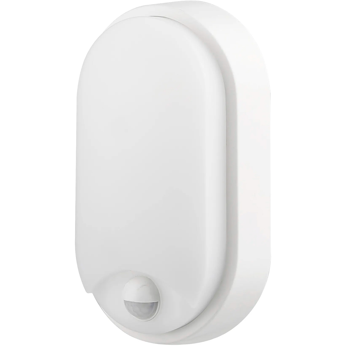 LED Wandlamp met Sensor - Kozolux Porta - 15W 1200lm - Warm Wit 3000K - IP54 - Ovaal - Wit