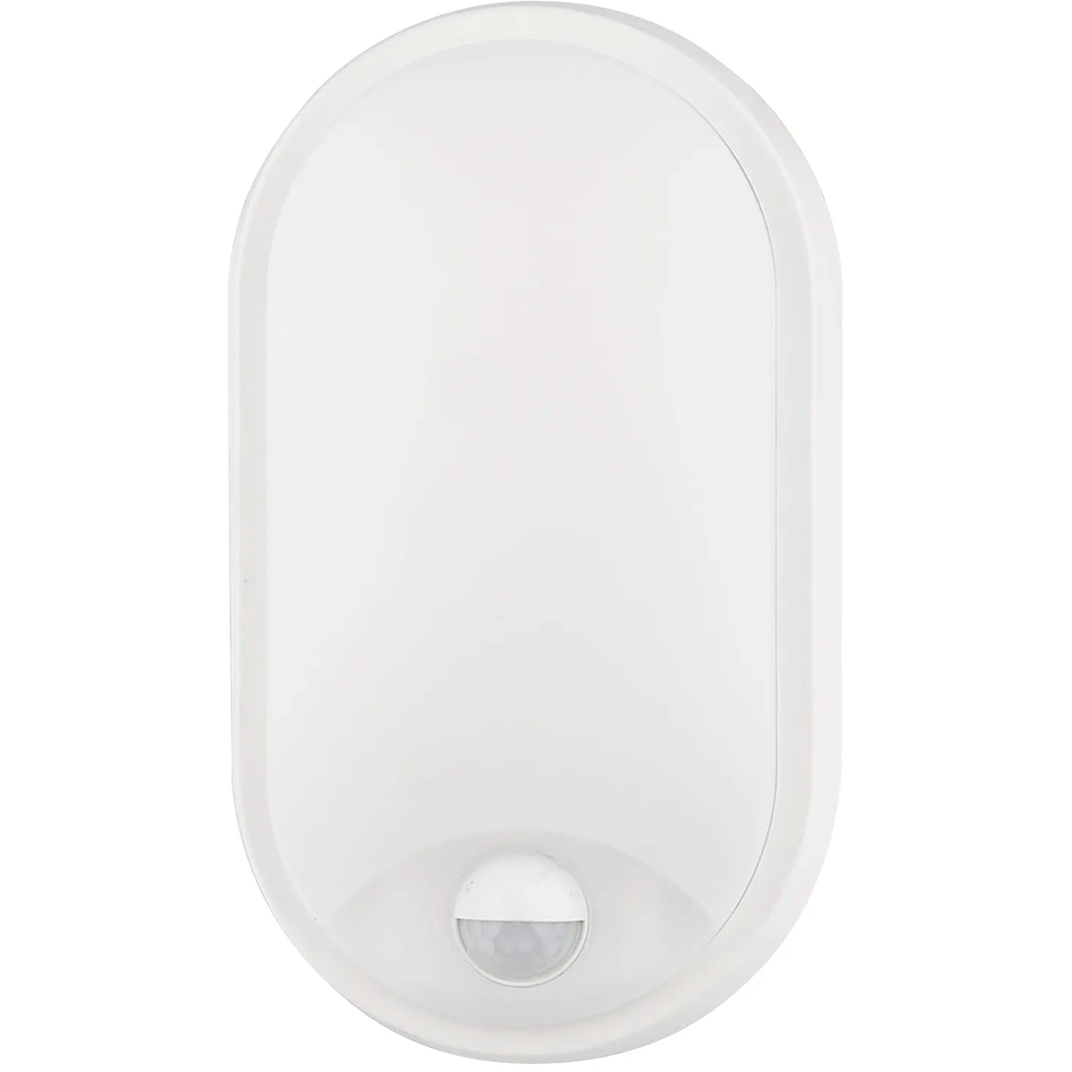 LED Wandlamp met Sensor - Kozolux Porta - 15W 1200lm - Warm Wit 3000K - IP54 - Ovaal - Wit