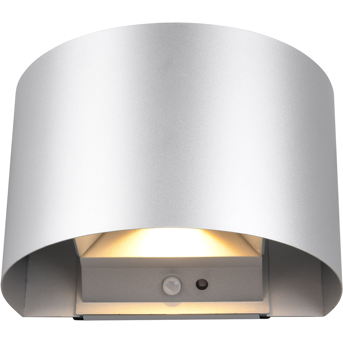 LED Wandlamp - Tuinverlichting - Trion Taner - 5W - Warm Wit 3000K - Oplaadbare batterijen - Schemeringsensor - Rond - Titaan - Metaal