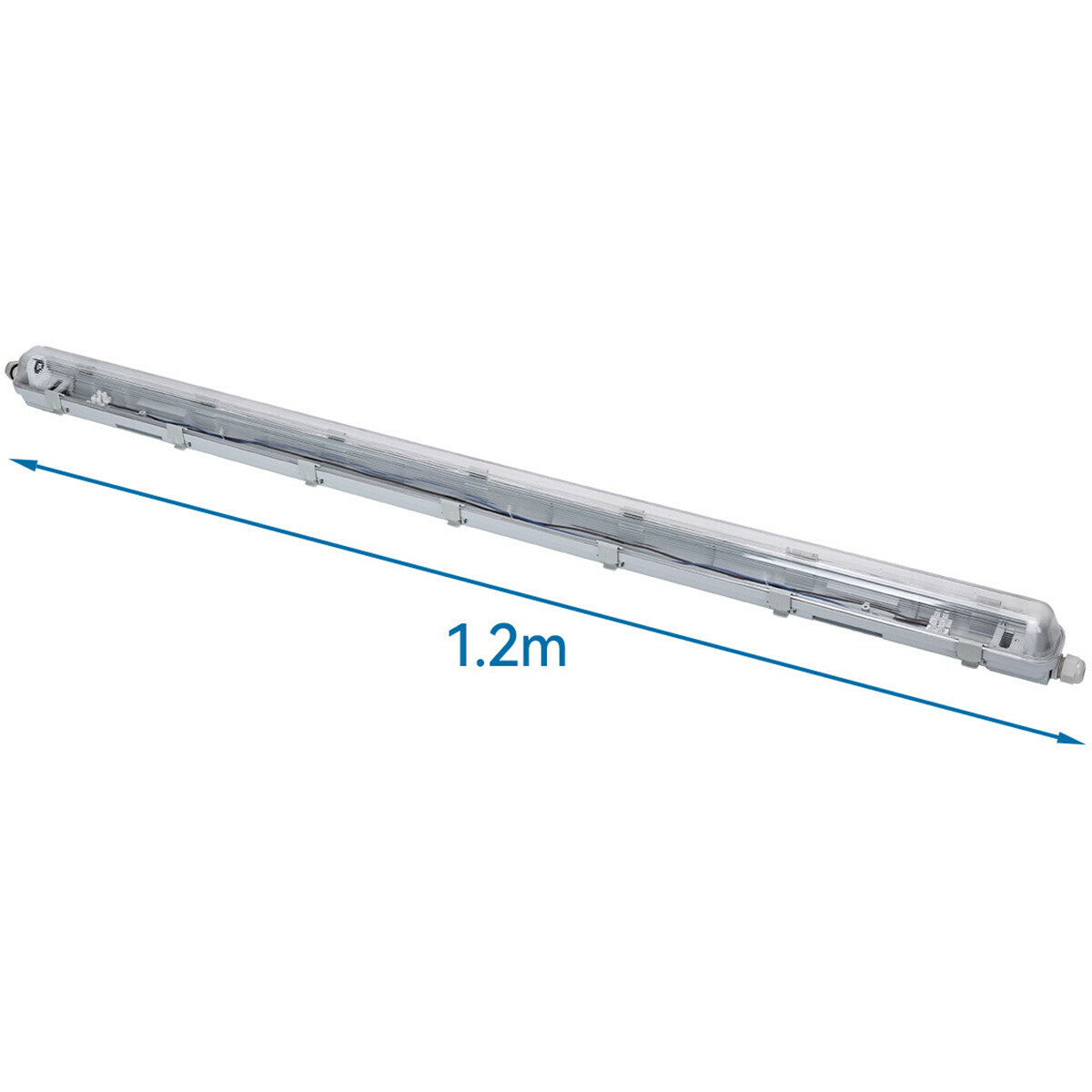 LED Waterdichte TL Armatuur met T8 Buis - Velvalux Strela - 120cm - Enkel - Koppelbaar - Waterdicht IP65 - OSRAM - SubstiTUBE Value EM 830 - 16.2W - Warm Wit 3000K | Vervangt 36W