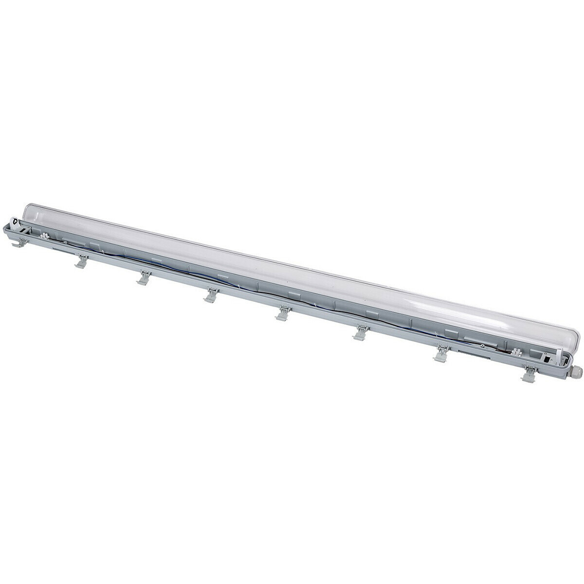 LED Waterdichte TL Armatuur met T8 Buis - Velvalux Strela - 150cm - Enkel - Koppelbaar - Waterdicht IP65 - OSRAM - SubstiTUBE Value EM 865 - 19.1W - Helder/Koud Wit 6500K | Vervangt 58W