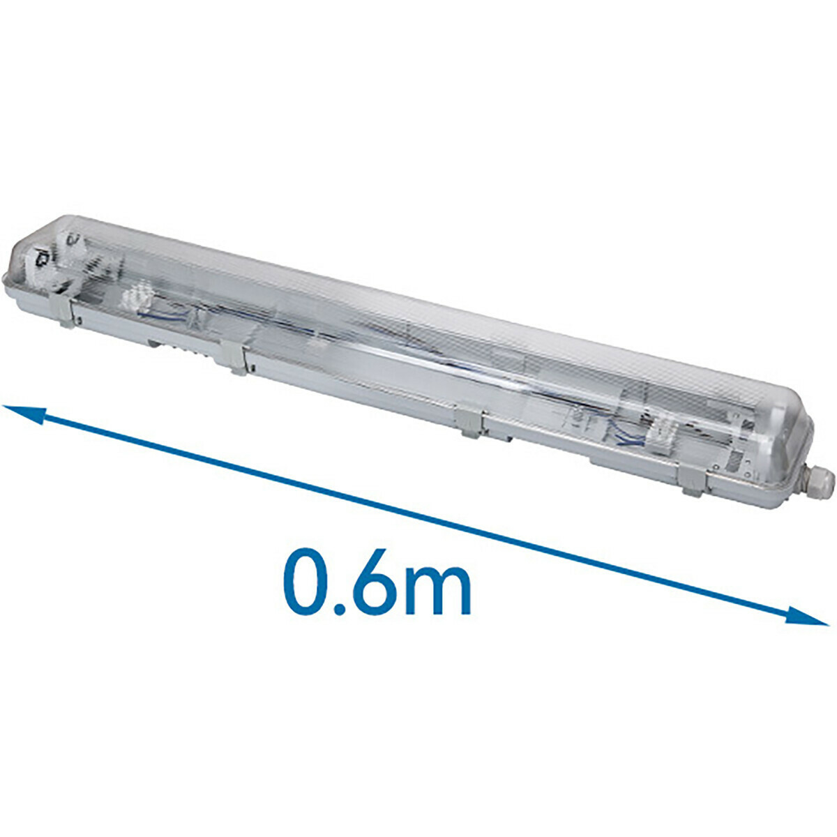 LED Waterdichte TL Armatuur met T8 Buizen - Velvalux Strela - 60cm - Dubbel - Koppelbaar - Waterdicht IP65 - 16W - Natuurlijk Wit 4200K