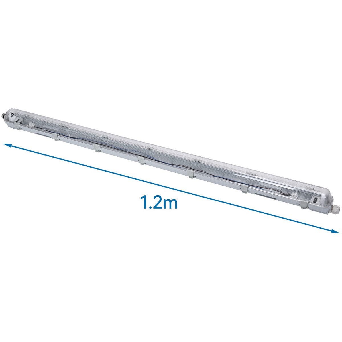 LED Waterdichte TL Armatuur - Velvalux Strela - 120cm - Enkel - Koppelbaar - Waterdicht IP65