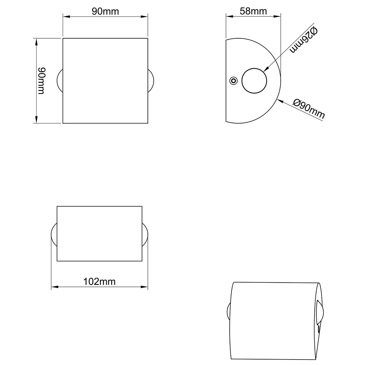 LED Wandlamp - Trion Wallis- 6W - Warm Wit 3000K - Rond - Mat Nikkel - Aluminium - OSRAM LEDs