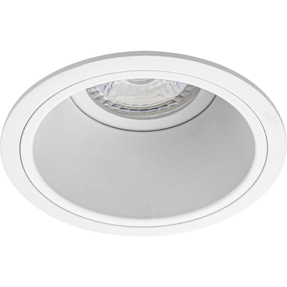 LED Spot Set - Pragmi Minko Pro - GU10 Fitting - Inbouw Rond - Mat Wit - Verdiept - Ø90mm - Philips - CorePro 840 36D - 4.6W - Natuurlijk Wit 4000K