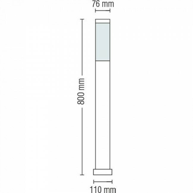 LED Tuinverlichting - Staande Buitenlamp - Laurea 5 - E27 Fitting - Rond - RVS - Philips - CorePro Lustre 827 P45 FR - 4W - Warm Wit 2700K