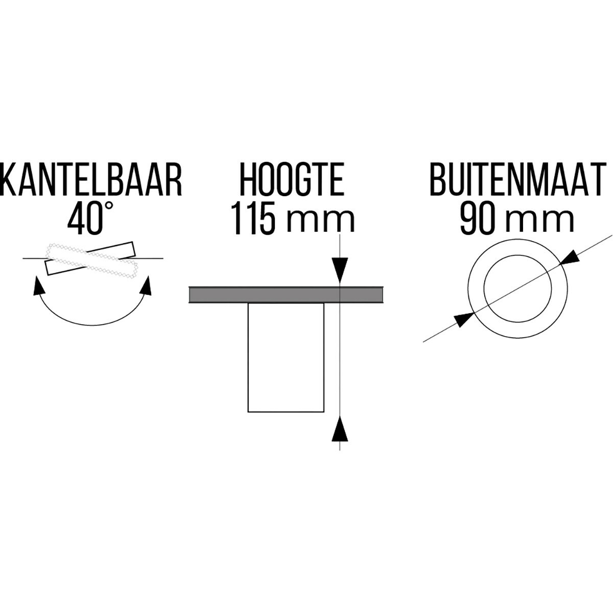 Opbouwspot Set - Pragmi Luxina Pro - GU10 Fitting - Opbouw Rond - Mat Wit - Verdiept - Kantelbaar - Ø90mm - Philips - CorePro 827 36D - 4.6W - Warm Wit 2700K