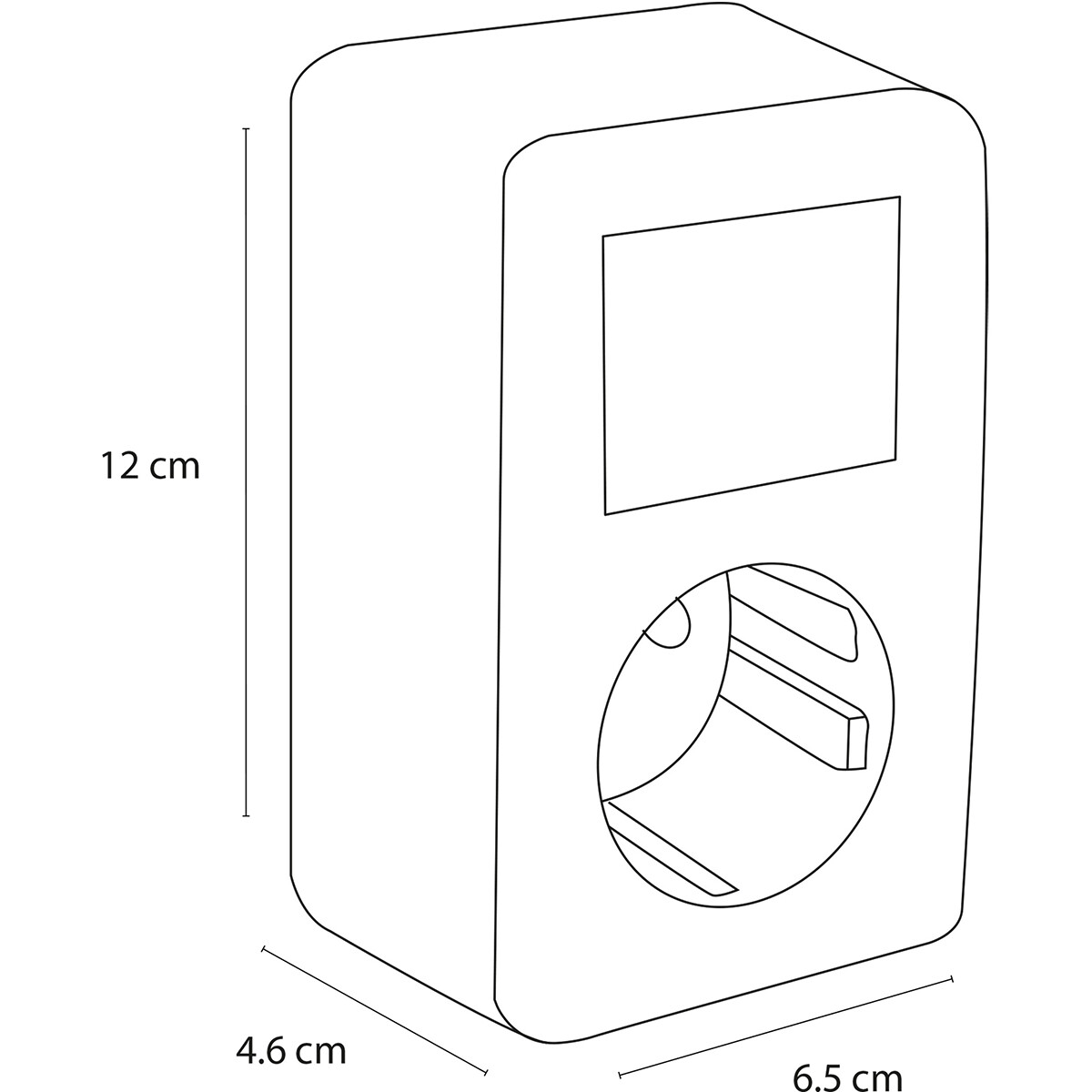 Q-LINK - Wandcontactdoos - Opbouw - 1-voudig Stopcontact - 1-voudig Wisselschakelaar - Randaarde - Kinderbeveiliging - Mat Zwart